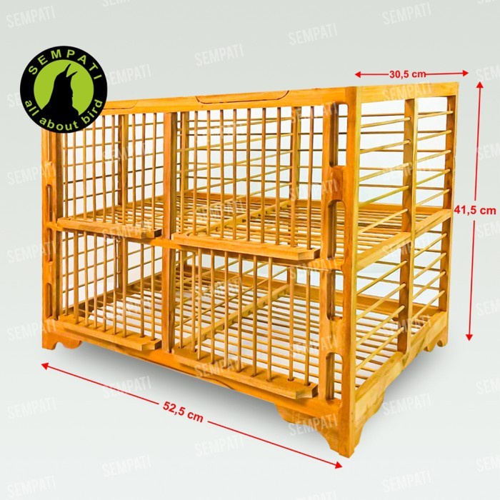 GROSIR DONGDANG MERPATI KAYU JATI 2 PASANG 4 PINTU KANDANG JEMUR BURUNG DJ2DN DiskonJual MurahHarga