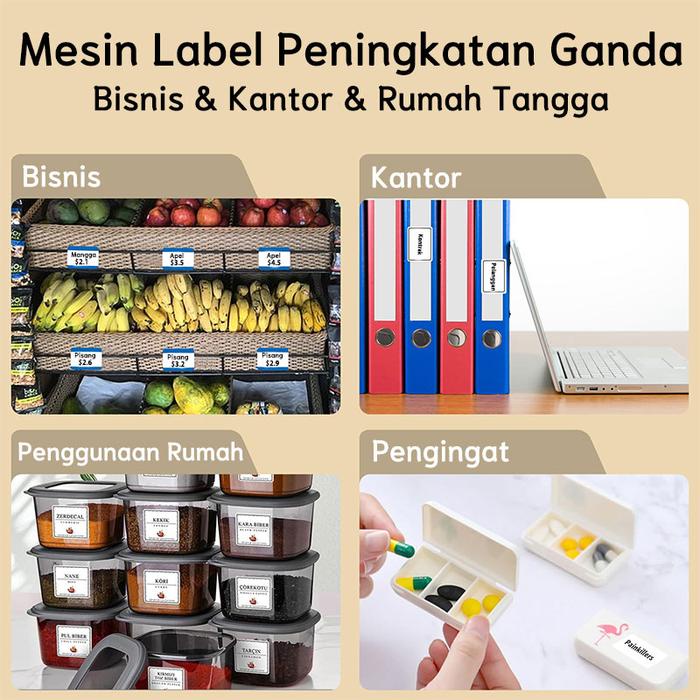 

Kertas Label Termal Ukuran Besar untuk Mesin Label NIIMBOT B1/B21/B3S, Cocok untuk Penandaan duk,