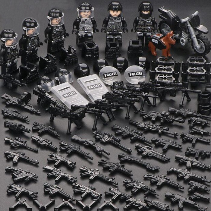 Product Laris Mainan Minifigure Military Swat Military Team