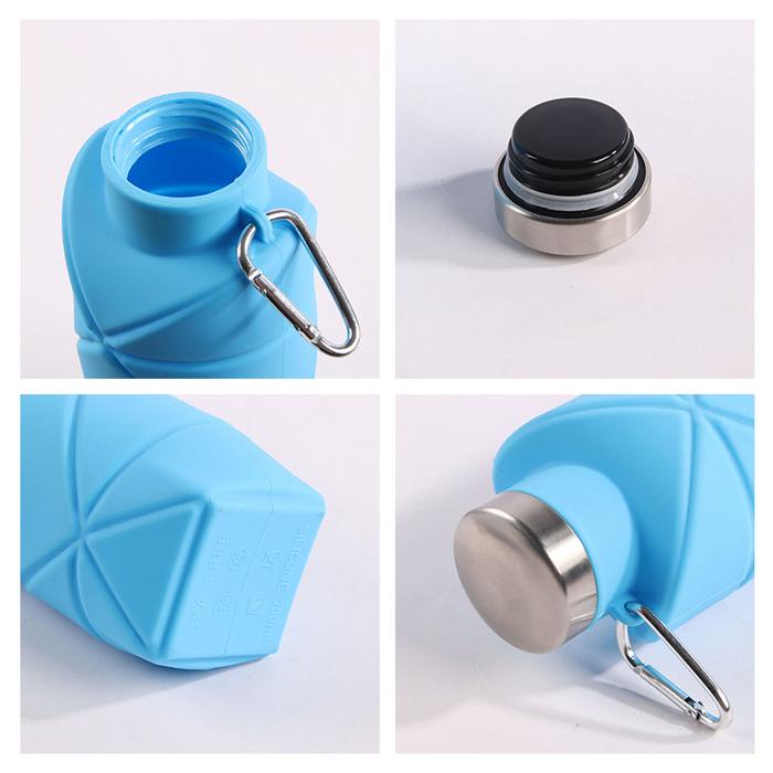 JTTOP" 700ML/BOTOL MINUM LIPAT BOTOL MINUM LIPAT SILIKON TEMPAT MINUM SILIKON BOTOL MINUM PORTABLE