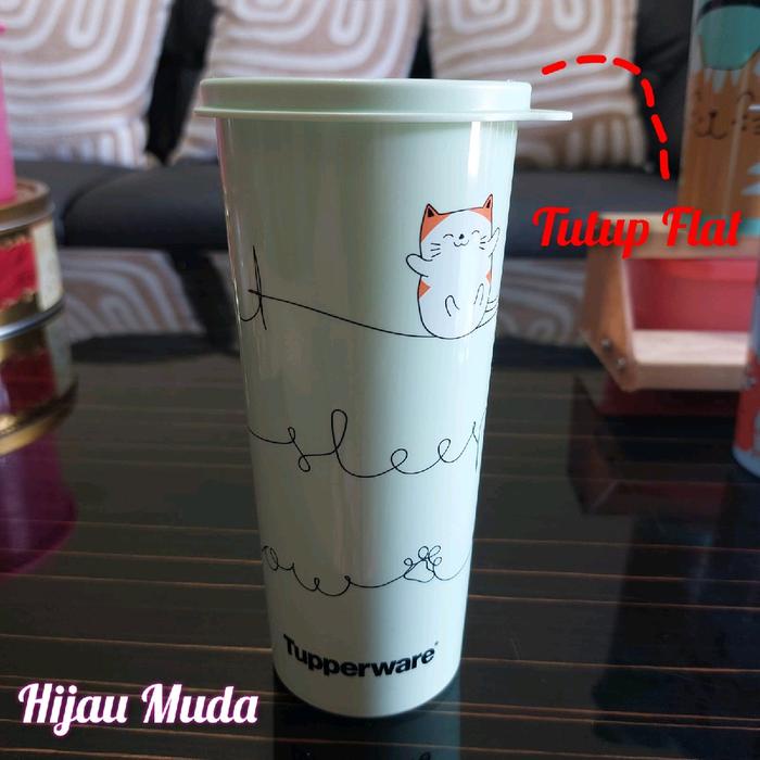 JTTOP" TUPPERWARE  BEAR TUMBLER 470 ML CAT TUMBLER 470 ML TUMBKER ANAK TUMBLER SEKOLAH TUMBLER