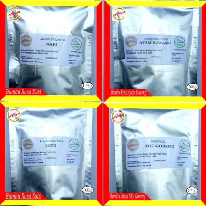 

TERLENGKAP Bumbu kuah rasa,ayam bawang,soto,mie goreng,kari (100gr). enak lezat