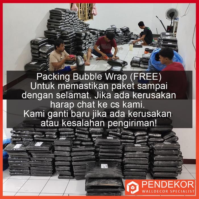 STOK AMAN HIASAN DINDING 1 SET BUNGA 3D ELEGAN 4 PANEL WALL DECOR MOTIF PINK GOLD FLOWER PAJANGAN