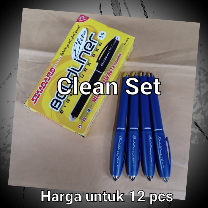 

pulpen gel standard boldliner elite 1.0mm biru