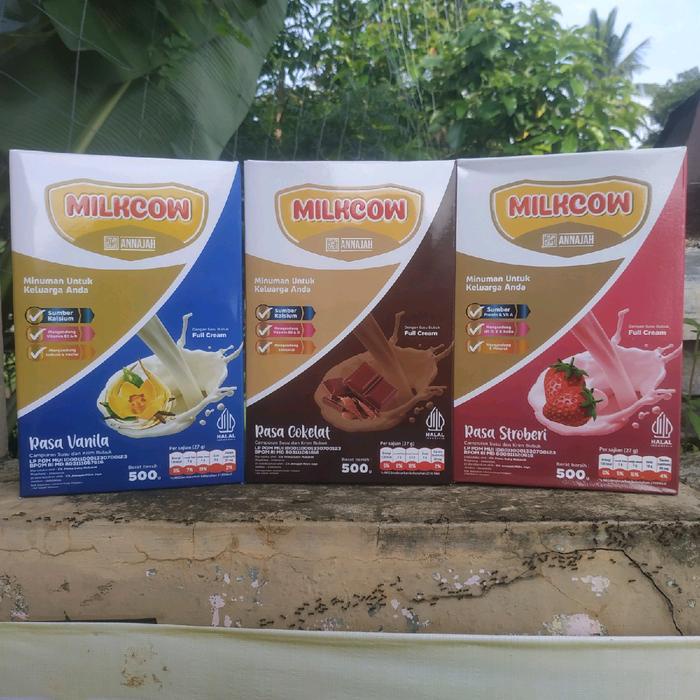 

(PROMO! 1KG) MILKCOW SUSU BUBUK FULL CREAM - VANILLA, COKLAT, STROBERI - SOFT PACK @500GRAM -