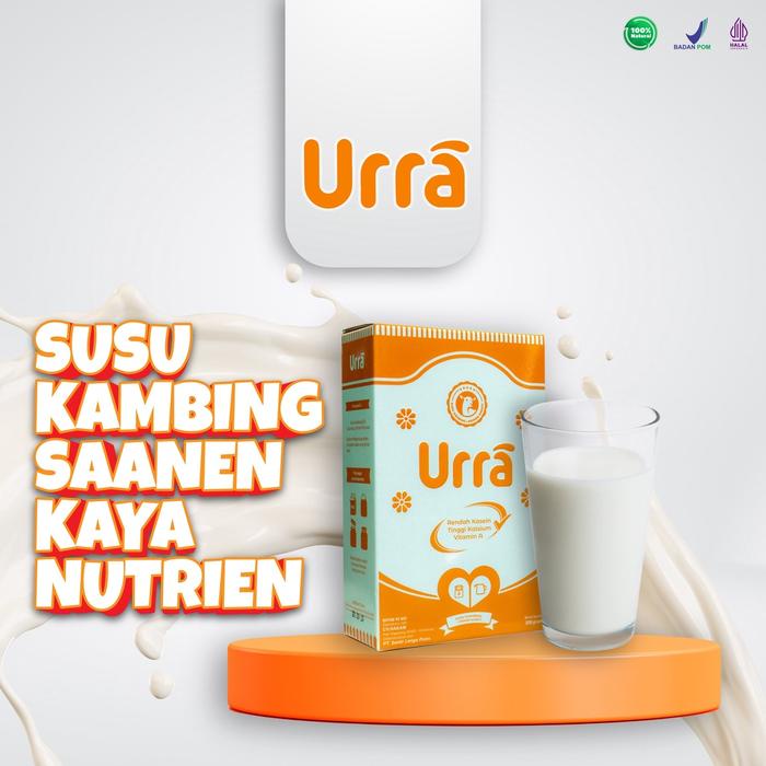 

terbaru !!! [paket 3 box] susu urra 200gr - susu bubuk kambing saneen khas eropa bernutrisi