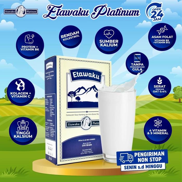 

ETAWAKU PLATINUM KAMBING BUBUK ETAWA ORIGINAL HARGA PROMO DAIRY MILK SUSU KESEHATAN MILK TERLARIS
