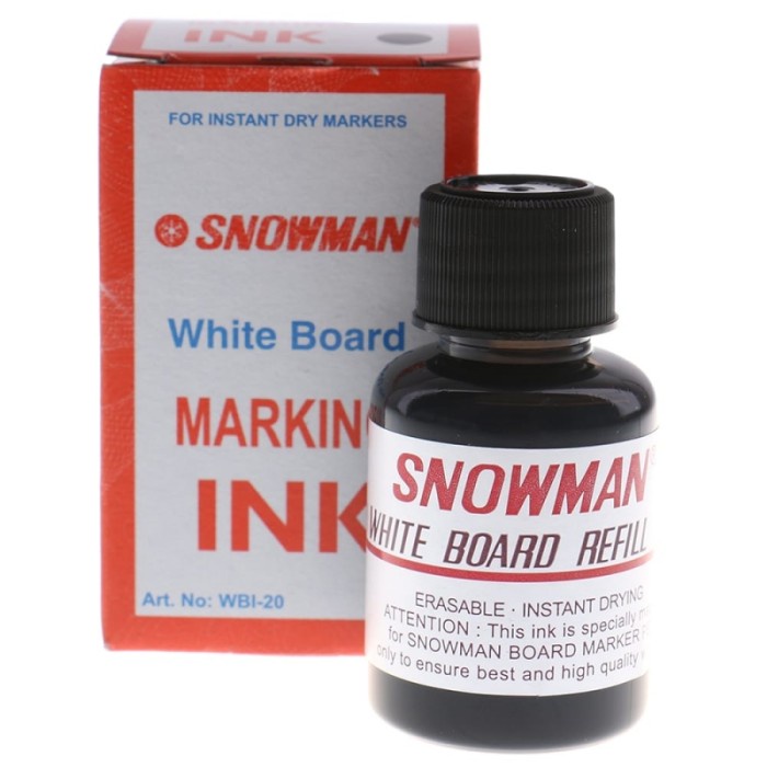 

JTTOP" REFILL TINTA SPIDOL WHITEBOARD MARKER SNOWMAN BG-12