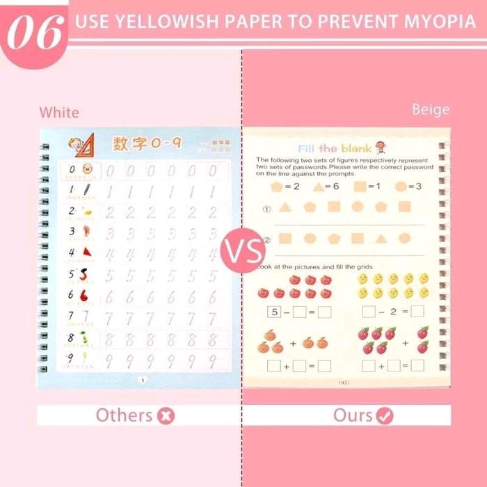 

JTTOP" 4PCS BUKU SANK MAGIC PRATICE BOOK BUKU BELAJAR ANAK BUKU EDUKASI ANAK + PULPEN DAN REFFIL B3