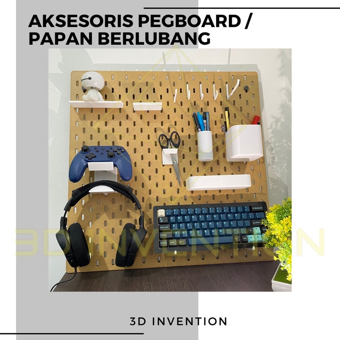 

JTTOP" AKSESORIS PEGBOARD PAPAN BERLUBANG - RAK KEYBOARD HOLDER 3D PRINT