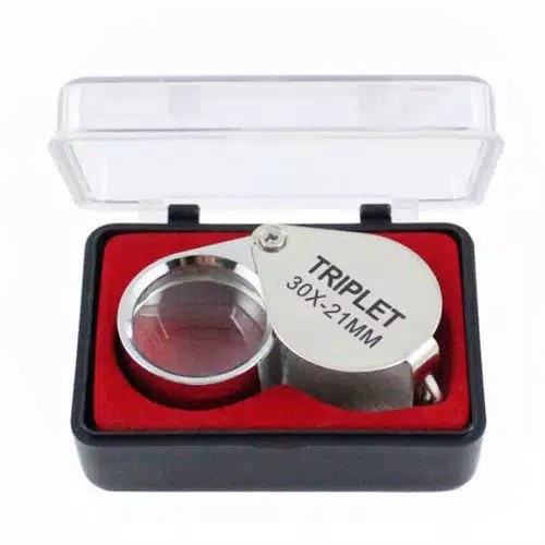 

JTTOP" KACA PEMBESAR MINI JEWELLERYS LOUPE 30X21 MM LENSA POCKET LUP