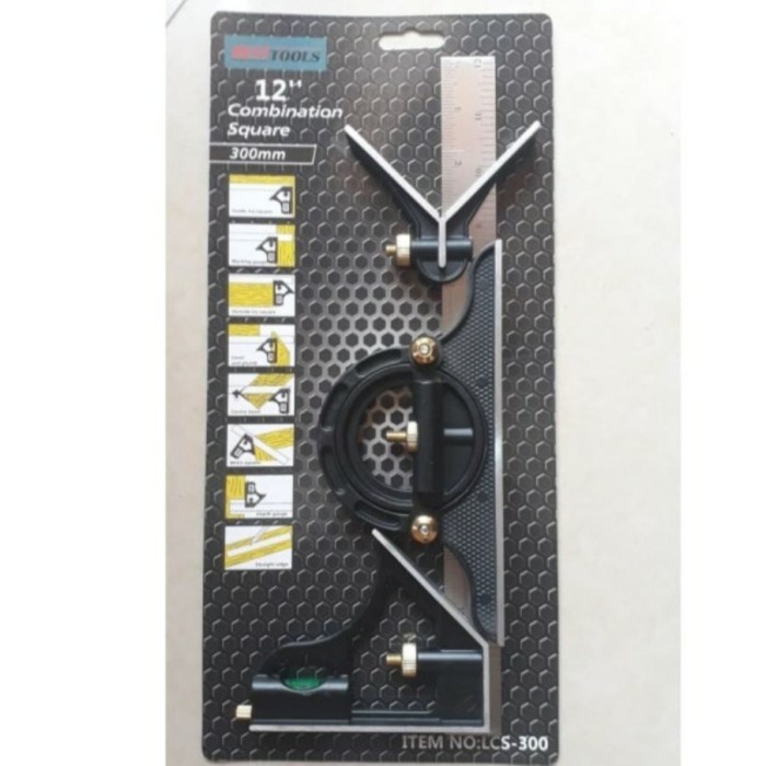 

JTTOP" PENGGARIS BUSUR WATERPASS SIKU KOMBINASI 12 INCI / COMBINATION SQUARE