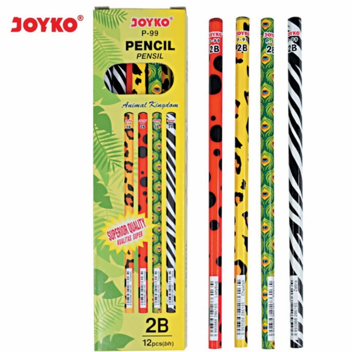 

JTTOP" PENSIL 2B JOYKO P99 ANIMAL KINGDOM 1 LUSIN (12 PCS)