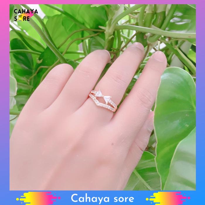 Cincin Xuping Gold Cincin Dewasa Model Permata X CD32