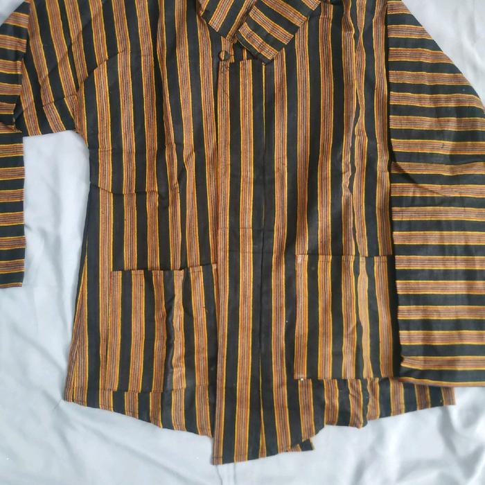 TERBAIK Surjan Lurik Pria // Baju Khas Adat Jogja // Baju Tradisional Adat Jawa Motif Lurik Khas