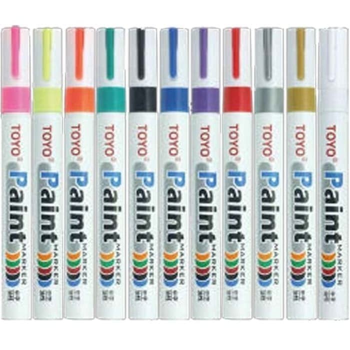 

Terlaris Spidol Warna Spidol Ban Toyo / Paint Marker Toyo Original / Spidol Nat Keramik Ori.