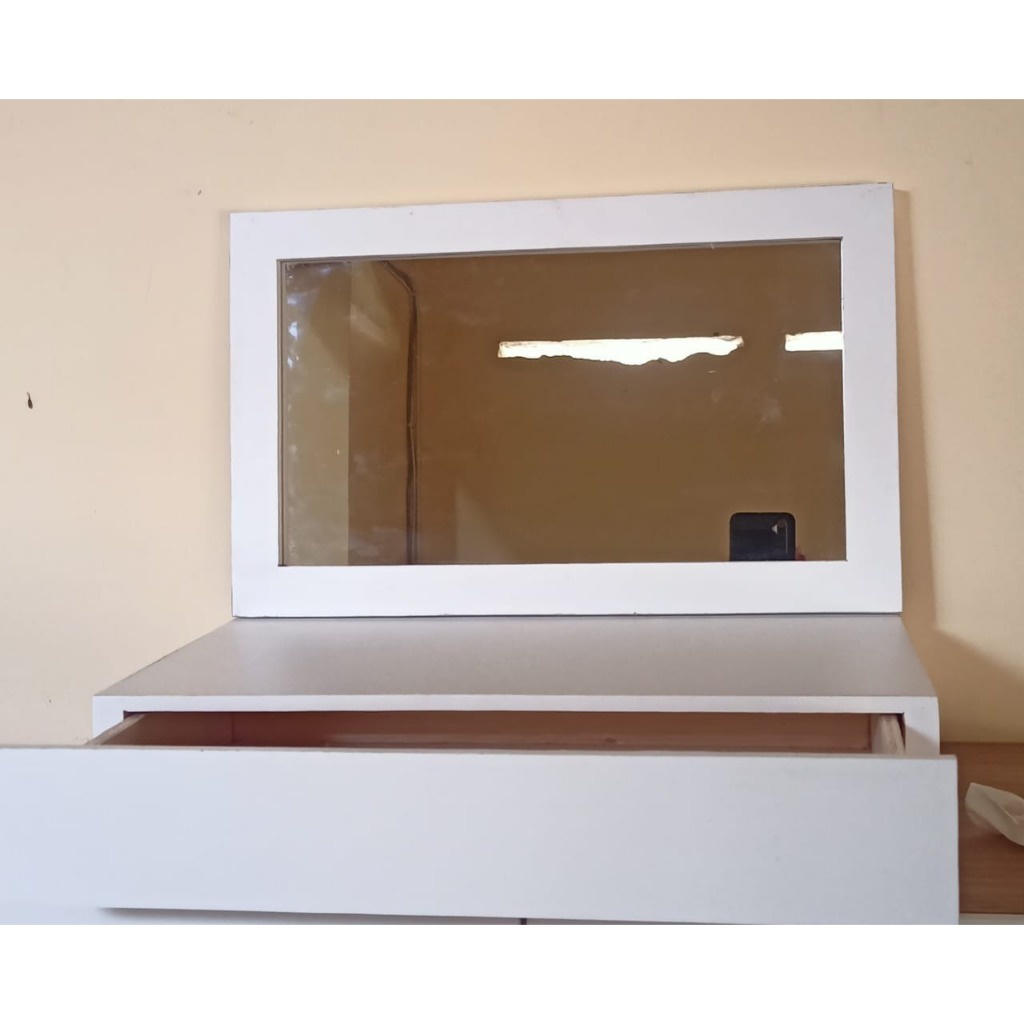 Gratong Meja Rias Dengan Cermin/Rak Make Up Minimalis Tempel Dinding/Meja Rias Cermin Murah/Rak