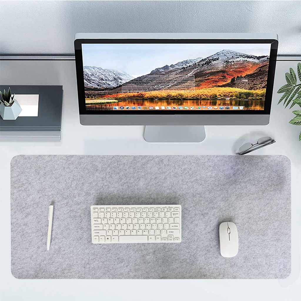 Gratis Ongkir Mousepad Alas Meja Laptop Komputer Keyboard Non Slip Desk Mat - Gray