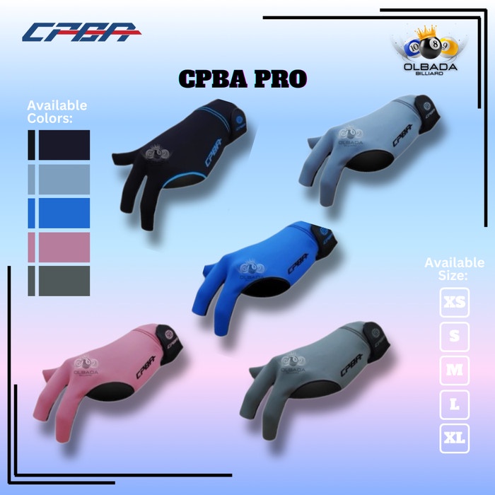 CPBA Gloves PRO Billiard Sarung Tangan Billiard CPBA PRO