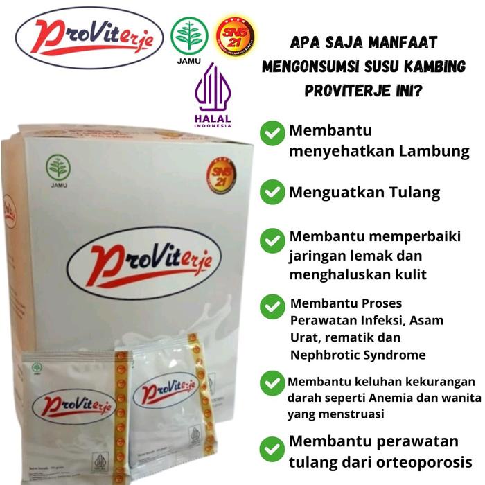

terbaru !!! susu kambing etawa provit isi 50 sachet ready