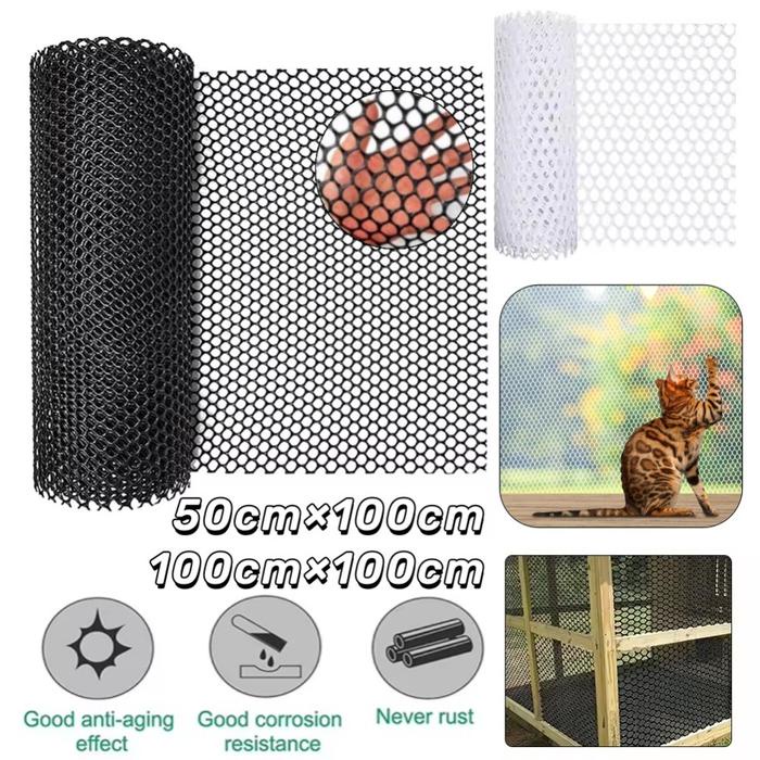 Jaring Kawat Plastik HDPE Safety Pets Net Penangkapan Jatuh Jaring Pagar Rumah Tebal Jaring