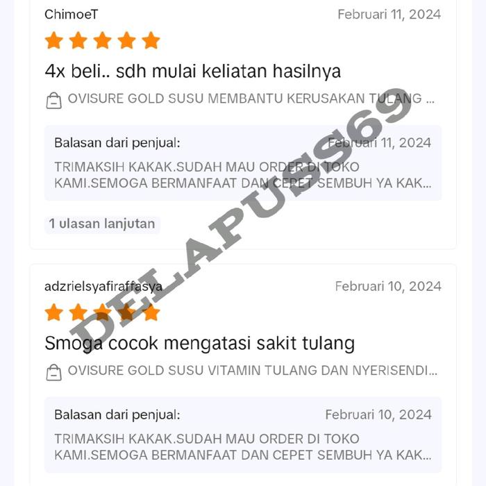 

terbaru !!! ovisure gold susu vitamin tulang dan nyerisendi otot ready