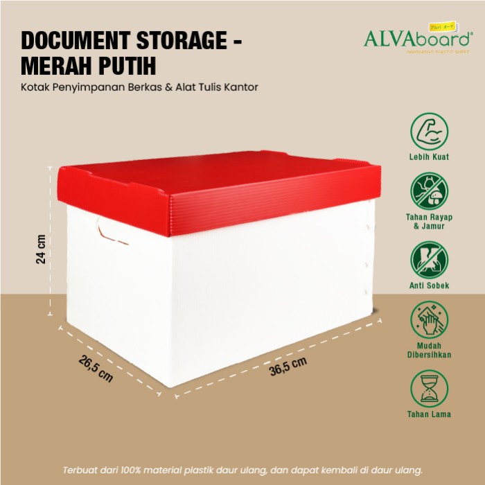 

Kardus Dokumen ALVAboard Box File Kantor - Tutup Pisah 36,5x26,5x24 cm