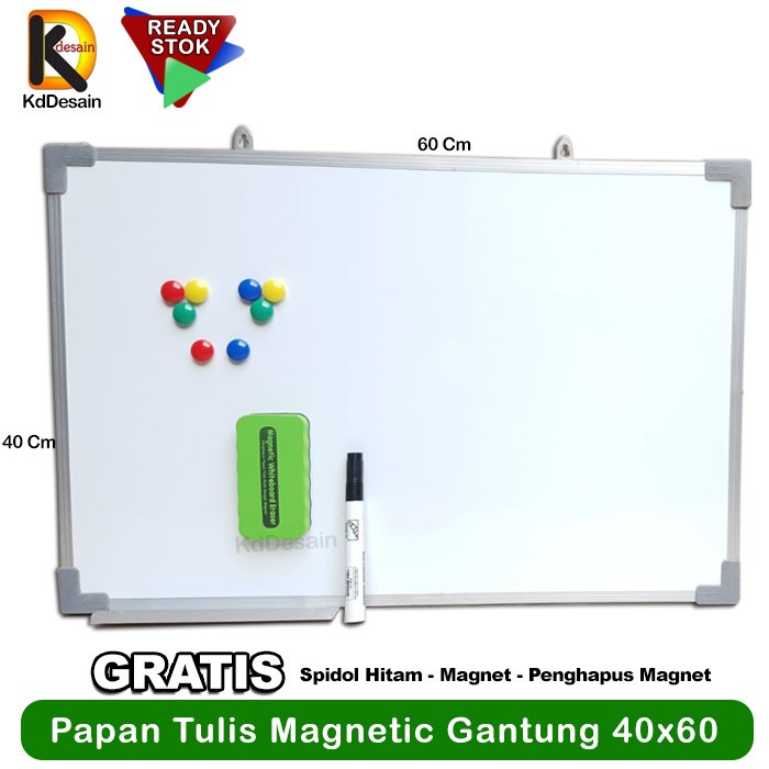 

Papan Tulis Whiteboard Magnetic Gantung 40x60 Spidol Hitam Mgnet Hapus TERLARIS/TERMURAH/TERPOPULER