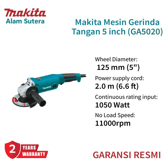 Makita Ga5020 - Mesin Gerinda Tangan Makita 5 Inch Ga 5020