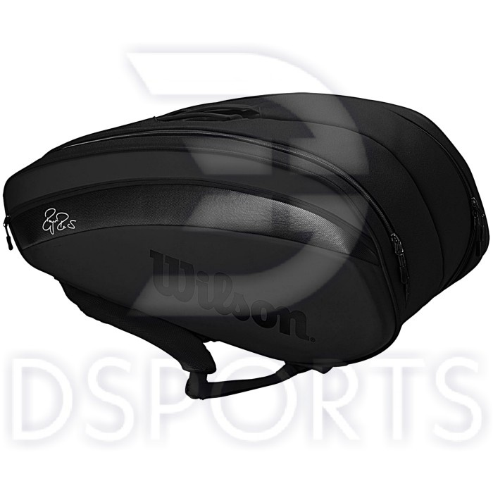 TERBARU Wilson Roger Federer DNA Black RF R 12 Pack ( Tennis Bag Tas Tenis )