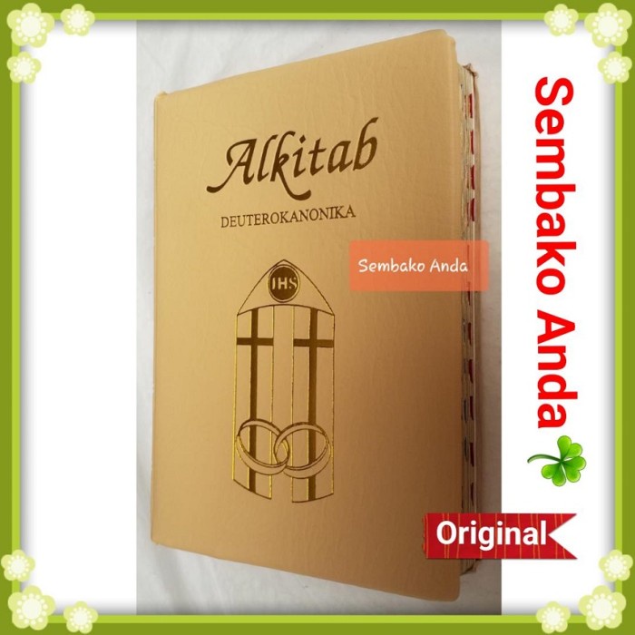 

Ready Alkitab Wedding Katolik Gold. Pernikahan Deuterokanonika Ukuran Sedang
