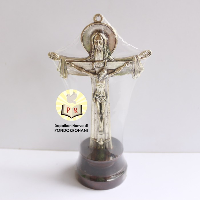 

Ready Salib Duduk Meja Katolik Allah Bapa Tinggi 15 Cm Bahan Logam Pewter