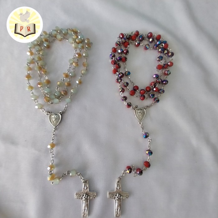 

Ready Rosario Kristal Ceko 5 Mm Warna Kombinasi Rosario Katolik