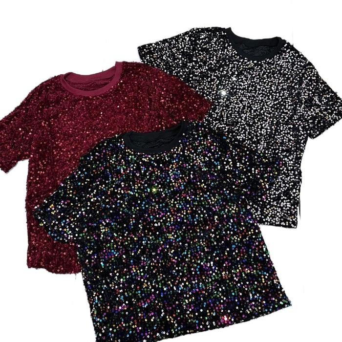 Sequin Glitter Top Premium Blouse Atasan Wanita Terbaru