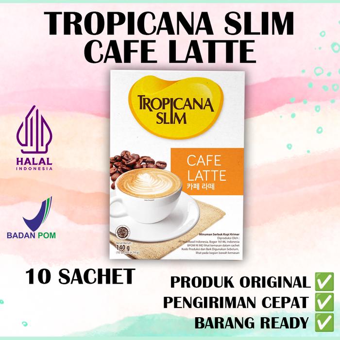 

Tropicana Slim CAFE LATTE Isi 10 Sachet - Kopi Susu Nikmat