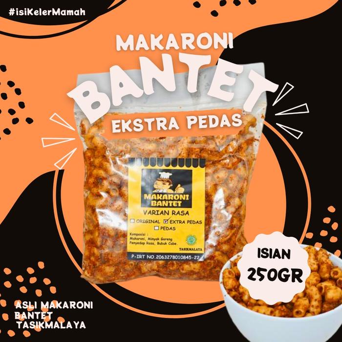 

Makaroni Bantet Spesial 250gram Asli Tasikmalaya Cemilan Macaroni Snack Pedas Goreng Food Camilan