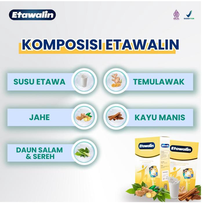 

[PAKET 1 BOX Etawalin] Susu Etawalin Original -BPOM- OFFICIAL DISTRIBUTOR RESMI-200g/box (minuman