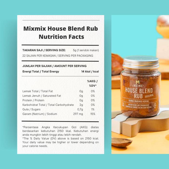

[PAKET 2 BOTOL] Mixmix Dry Rub Bumbu Marinasi Serbaguna No MSG 110gr