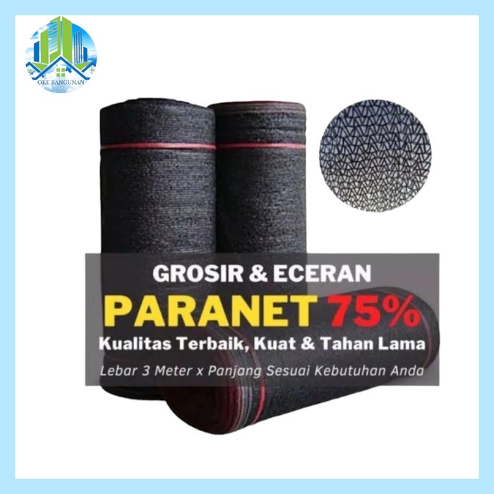 TERLARIS paranet 75% / jaring tanaman / jaring paranet peneduh 1 meter meteran