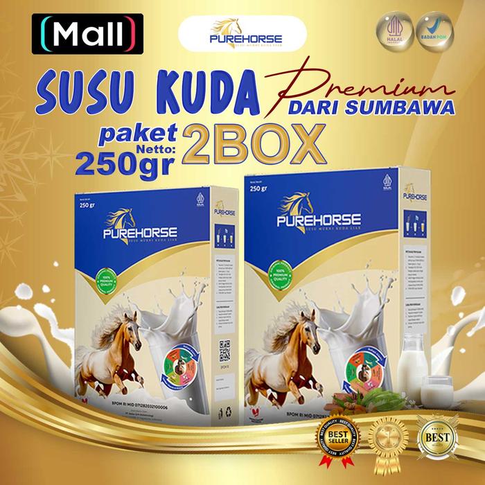 

Susu Kuda Organik Pure Horse Dari Sumbawa Paket 2 Box Kemasan 250gr