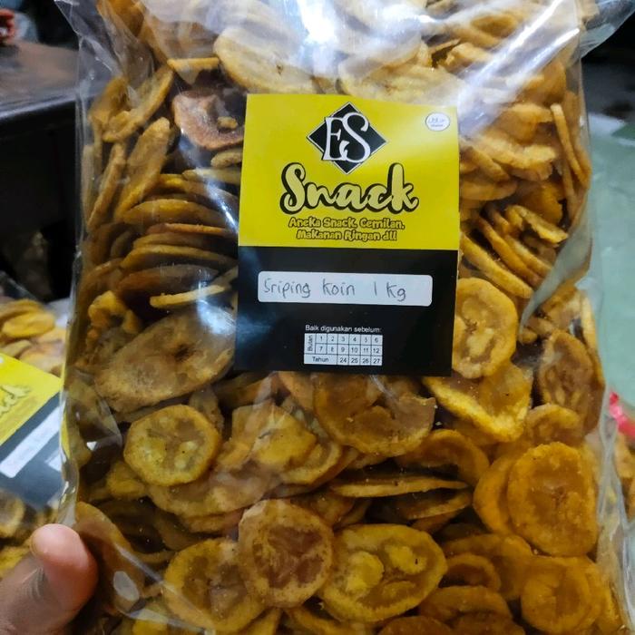 

Sriping Pisang Koin 1 Kg / Keripik Pisang Manis Koin