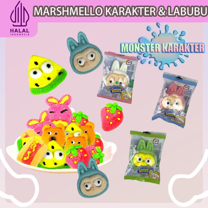 

Marshmallow KARAKTER LABUBU MONSTER, Penuh Rasa Buah Segar! Tersedia dalam kemasan 30 buah