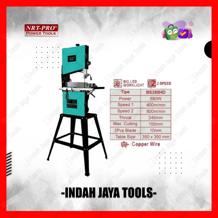 NRT-PRO BS250HD Mesin Band Saw 10 Inch - Gergaji Kayu Bandsaw Ukir