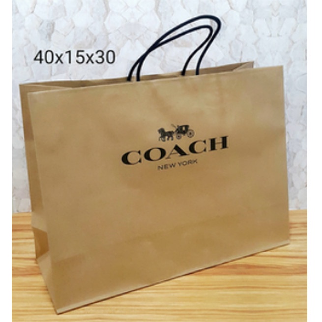 paperbag coach 40 asli original paperbag coach kantong kertas coach