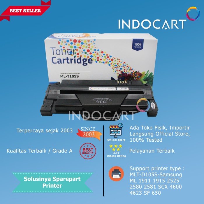 Toner Cartridge Compatible MLT-D105S-Samsung ML 1911 1915 2580 2581