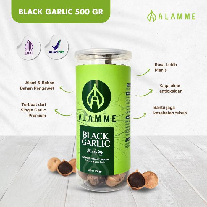 

Sale! Bawang Hitam Tunggal Premium Quality Alamme 500Gram Black Garlic Spices Herbal Rempah