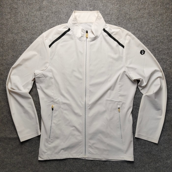 TERBARU Jaket Asics Running Stretch Putih 1302