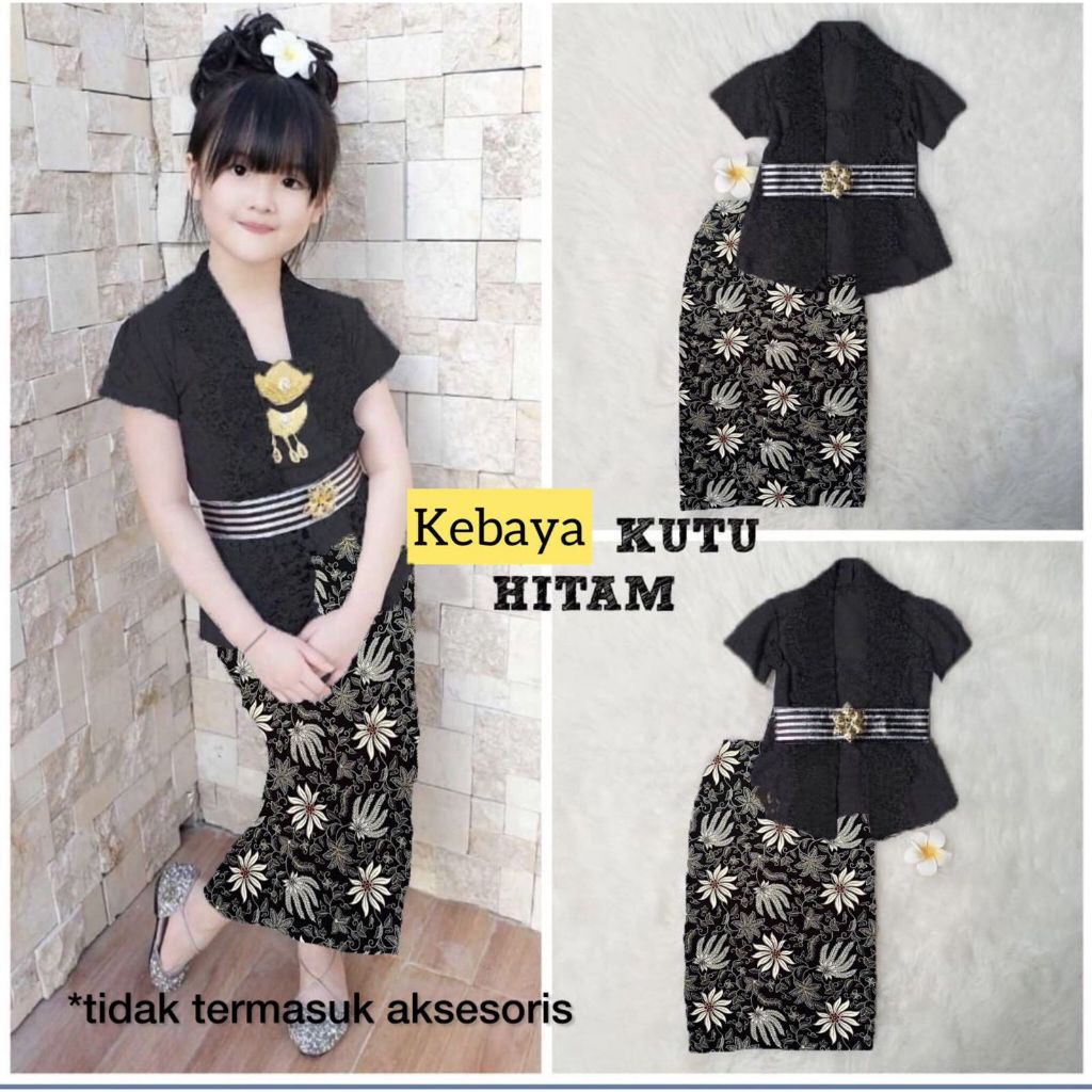 HOT PRODUCT Kebaya Anak Tanggung One Set Kebaya Anak SD TK SMP Set Kebaya Kutubaru Polos Brokat Anak