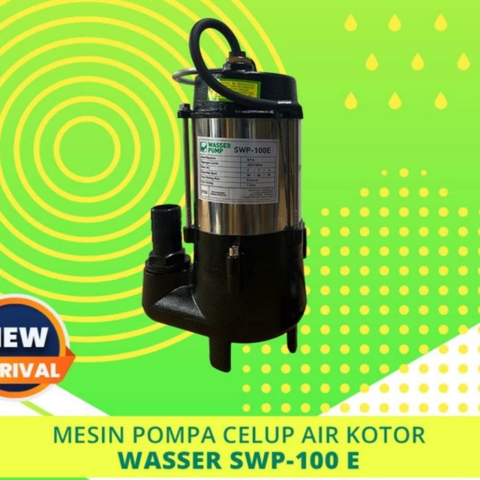 Mesin Pompa Celup Air Kotor Submersible Pump Wasser Swp-100 E, 100 Watt