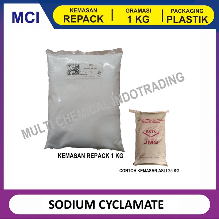 

SODIUM CYCLAMATE / NATRIUM SIKLAMAT / PEMANIS BUATAN 40x GULA 1kg